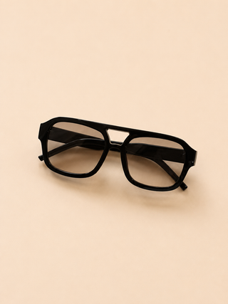 The Uptown Sunglasses | Black Light Amber