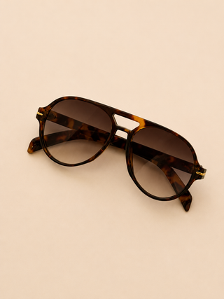 The Sunset Drive Aviators | Tortoise Gradient Brown