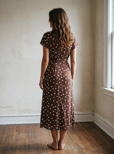 Load image into Gallery viewer, Chocolate Dot Midi Dress

