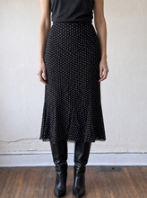 Load image into Gallery viewer, Polka Dot Godet Midi Skirt
