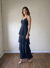 Load image into Gallery viewer, Midnight in Paris Polka Dot Maxi Dress
