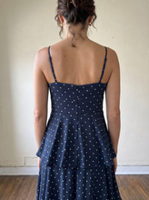 Load image into Gallery viewer, Midnight in Paris Polka Dot Maxi Dress
