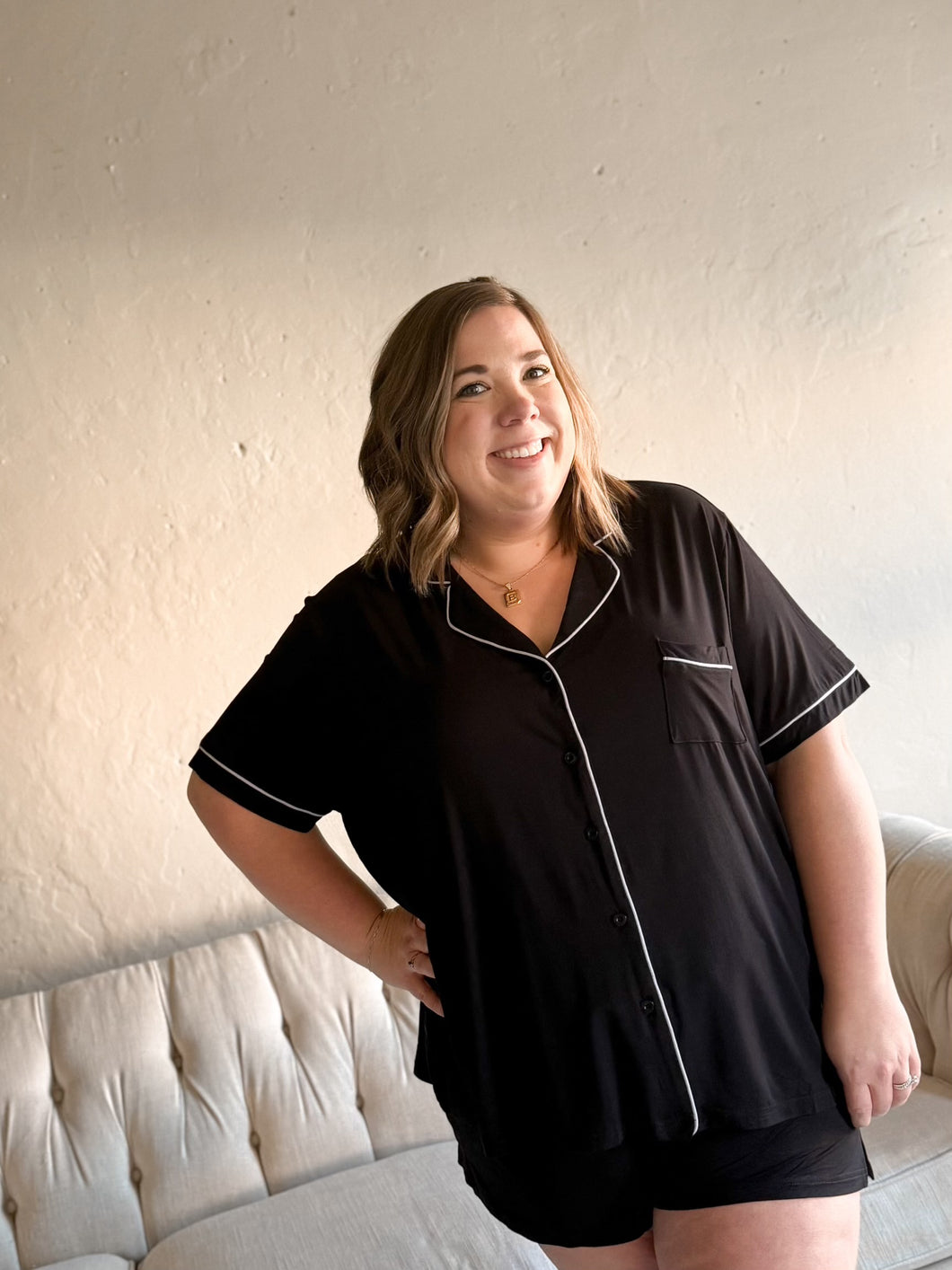 Extended Short Sleeve Bamboo Pajama Set