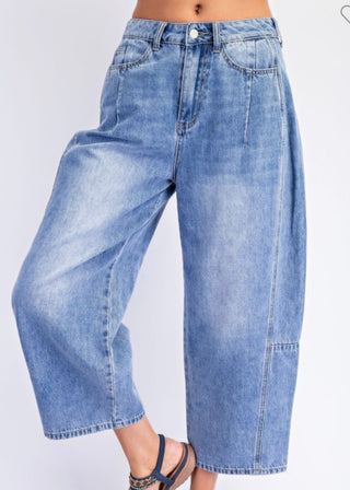 Good Luck Mid-Rise Barrel Jeans
