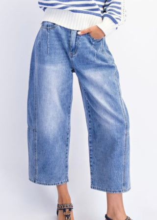 Good Luck Mid-Rise Barrel Jeans