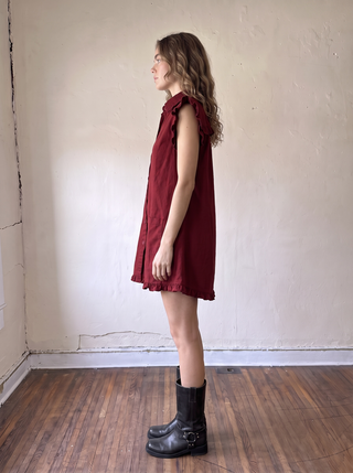 Willow Ruffle Hem Shirt Dress