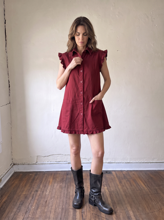 Willow Ruffle Hem Shirt Dress