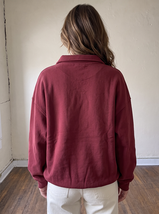 Harbor Rugby Sweatshirt | Burgundy