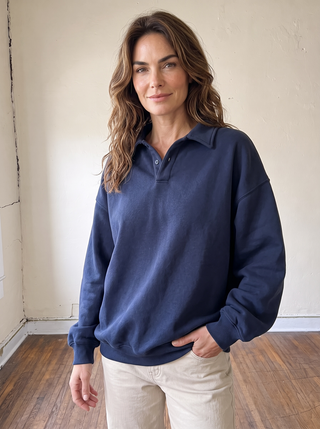 Harbor Rugby Sweatshirt | Navy