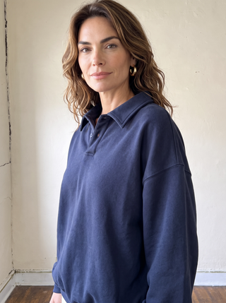 Harbor Rugby Sweatshirt | Navy