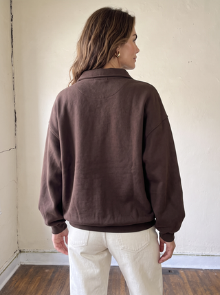 Harbor Rugby Sweatshirt | Dark Brown
