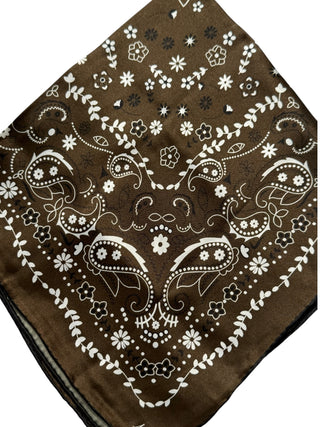 Heritage Paisley Mulberry Silk Scarf | Chocloate Brown