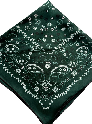Heritage Paisley Mulberry Silk Scarf | Hunter Green