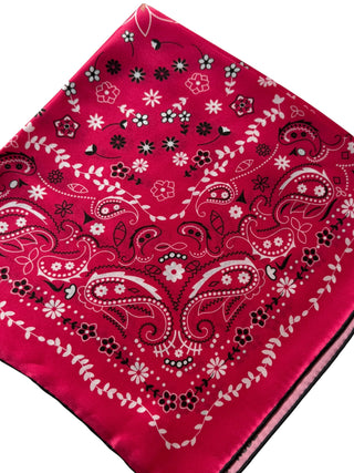 Heritage Paisley Mulberry Silk Scarf | Fuchsia