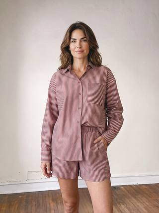 Portofino Stripe Button Up Shirt