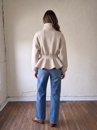 Sloane Sculpted Scuba Peplum Jacket