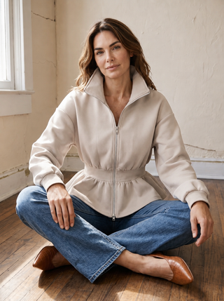 Sloane Sculpted Scuba Peplum Jacket