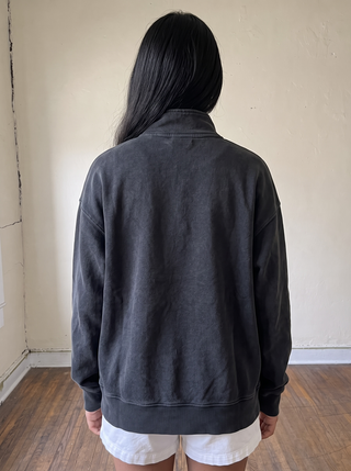 Vintage Wash Henley Pullover | Black