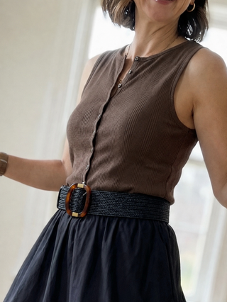 Black Stretch Woven Belt