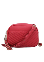 Load image into Gallery viewer, Veronica V-Stitched Tassel Crossbody Bag
