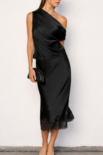 Load image into Gallery viewer, Midnight Muse Satin Skirt
