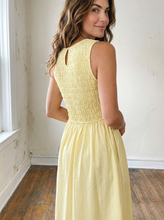 Load image into Gallery viewer, Sunlit Smocked Midi Dress
