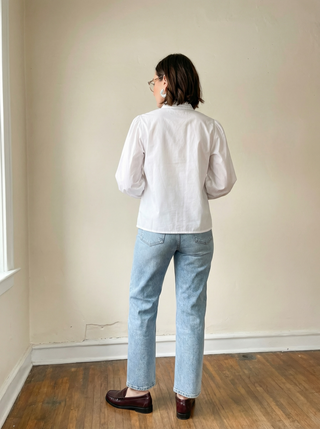 Pintuck Cotton Blouse
