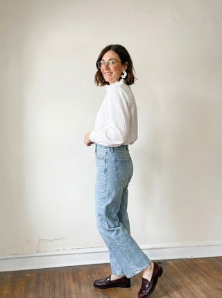 Pintuck Cotton Blouse