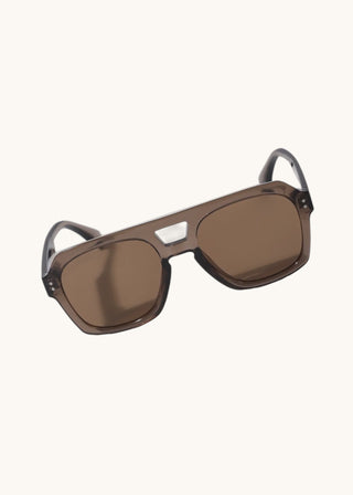 FASHION CITY MWA retro square aviator sunglasses with brown plastic frame and brown lenses, stylish and protective eyewear.