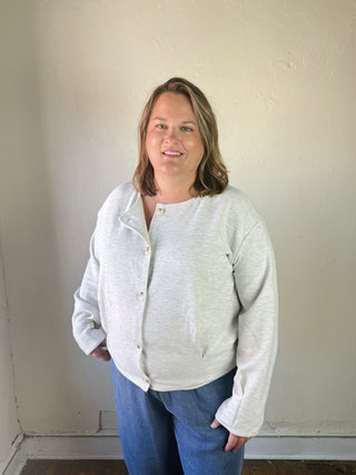 The Maren Barrel Hem Knit Jacket
