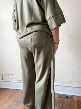 Extended Size Contrast Tape Side Stripe Pants