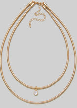 Load image into Gallery viewer, Layered Omega Texture Necklace
