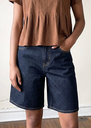 Just Black Denim Dark Wash Denim Bermuda Shorts