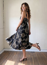 Load image into Gallery viewer, Midnight Botanicals Cotton Midi Dress

