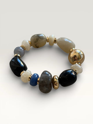 Mixed Stone Resin Stretch Bracelet