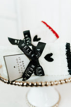 Load image into Gallery viewer, Cozy Socks | Red Trim/Black Heart
