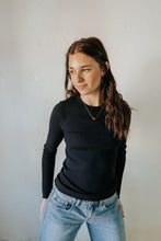 Load image into Gallery viewer, Arlo Ribbed Long Sleeve | Black
