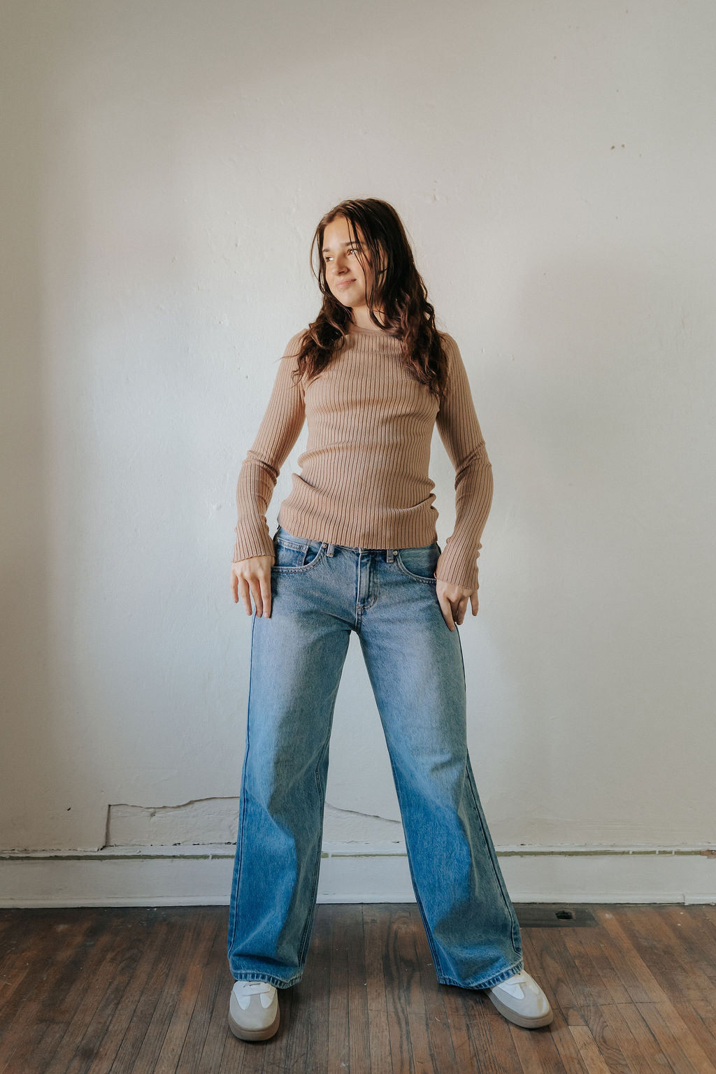 Arlo Ribbed Long Sleeve | Taupe