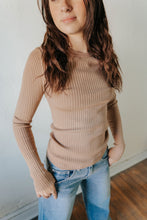Load image into Gallery viewer, Arlo Ribbed Long Sleeve | Taupe
