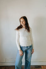 Load image into Gallery viewer, Arlo Ribbed Long Sleeve | Cream
