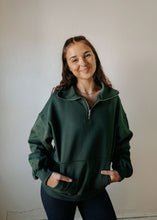 Load image into Gallery viewer, Saturday 1/4 Zip Sweatshirt | Deep Green
