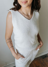 Load image into Gallery viewer, Solid Ivory Luxury Soft V-Neck Tank Top

