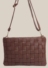 Load image into Gallery viewer, Faux Leather Basket Weave Hand Bag
