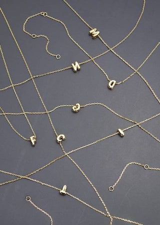 Mini Bubble Initial Necklace
