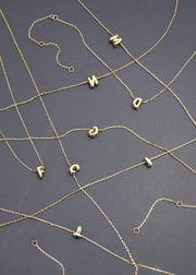 Mini Bubble Initial Necklace