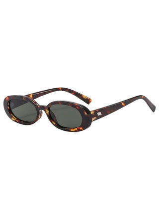 Cream Retro Slim Oval Sunglasses
