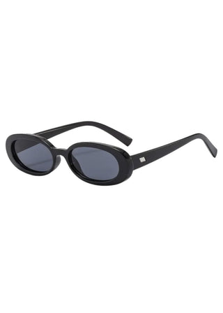Cream Retro Slim Oval Sunglasses