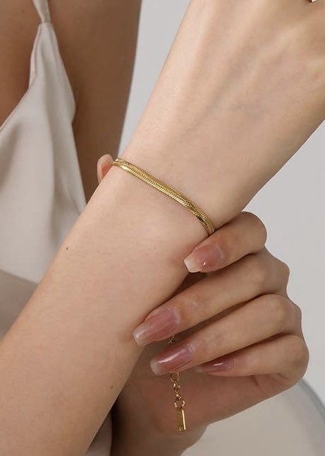 Stainless Steel Herringbone Bracelet