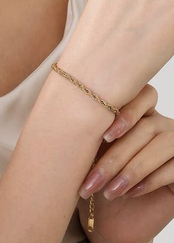 Stainless Steel Rope Chain Bracelet