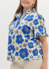 Load image into Gallery viewer, Extended Spring Blue Florinda Top

